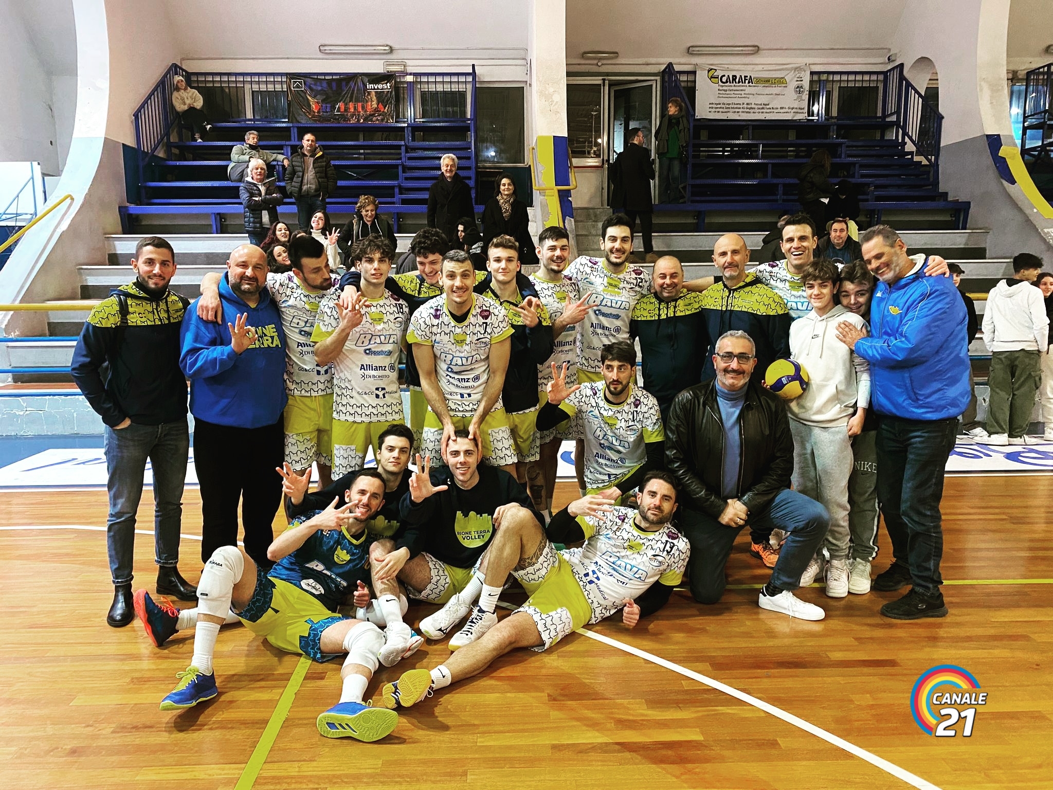 Continua a vincere e convincere la Bava Rione Terra. Al PalaErrico di Pozzuoli Olimpia Galatina spazzata via 3 set a 0 in poco più di un'ora di gioco grazie ad un doppio 25-16 e 25-21 frutto di una prestazione impeccabile dal punto di vista mentale e tecnico da parte degli uomini di coach Michele Romano che hanno fatto sembrare facile un match che alla vigilia nascondeva parecchie insidie. 