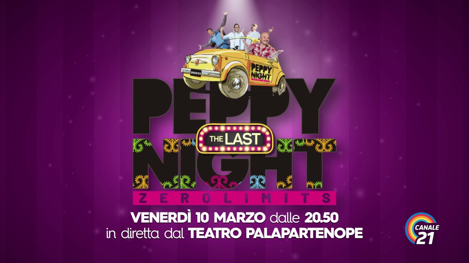 Peppy Night venerdì 10 marzo dalle ore 2040 teatro Palapartenope ultima puntata condotto da Peppe Iodice