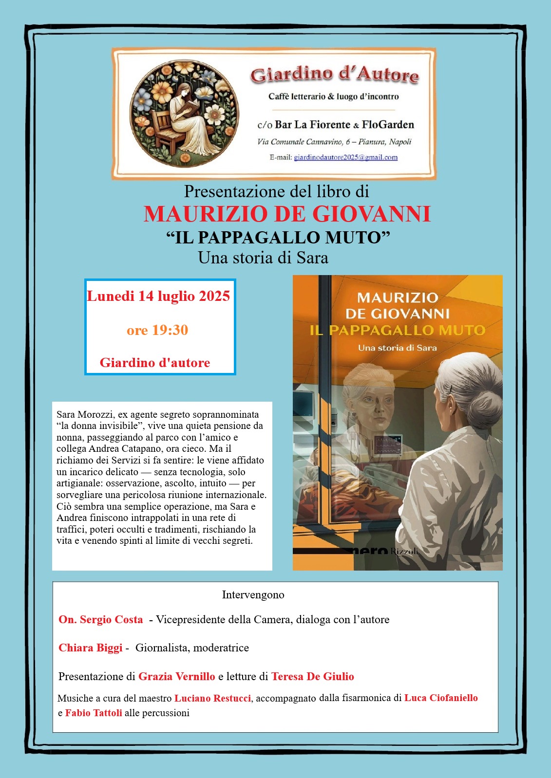 Maurizio De Giovanni al Giardino d’Autore