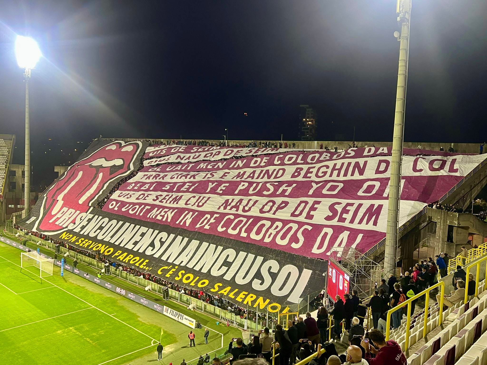 Salernitana, una coreografia che incanta