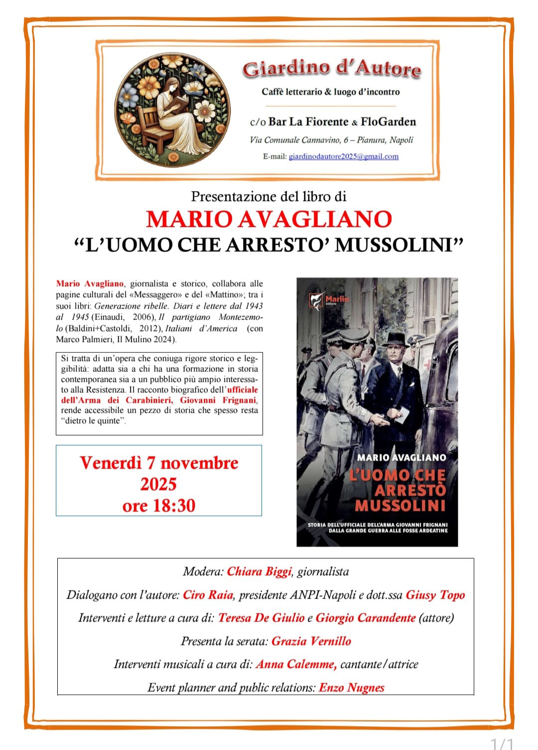 “L’uomo che arrestò Mussolini”, il nuovo libro di Mario Avagliano