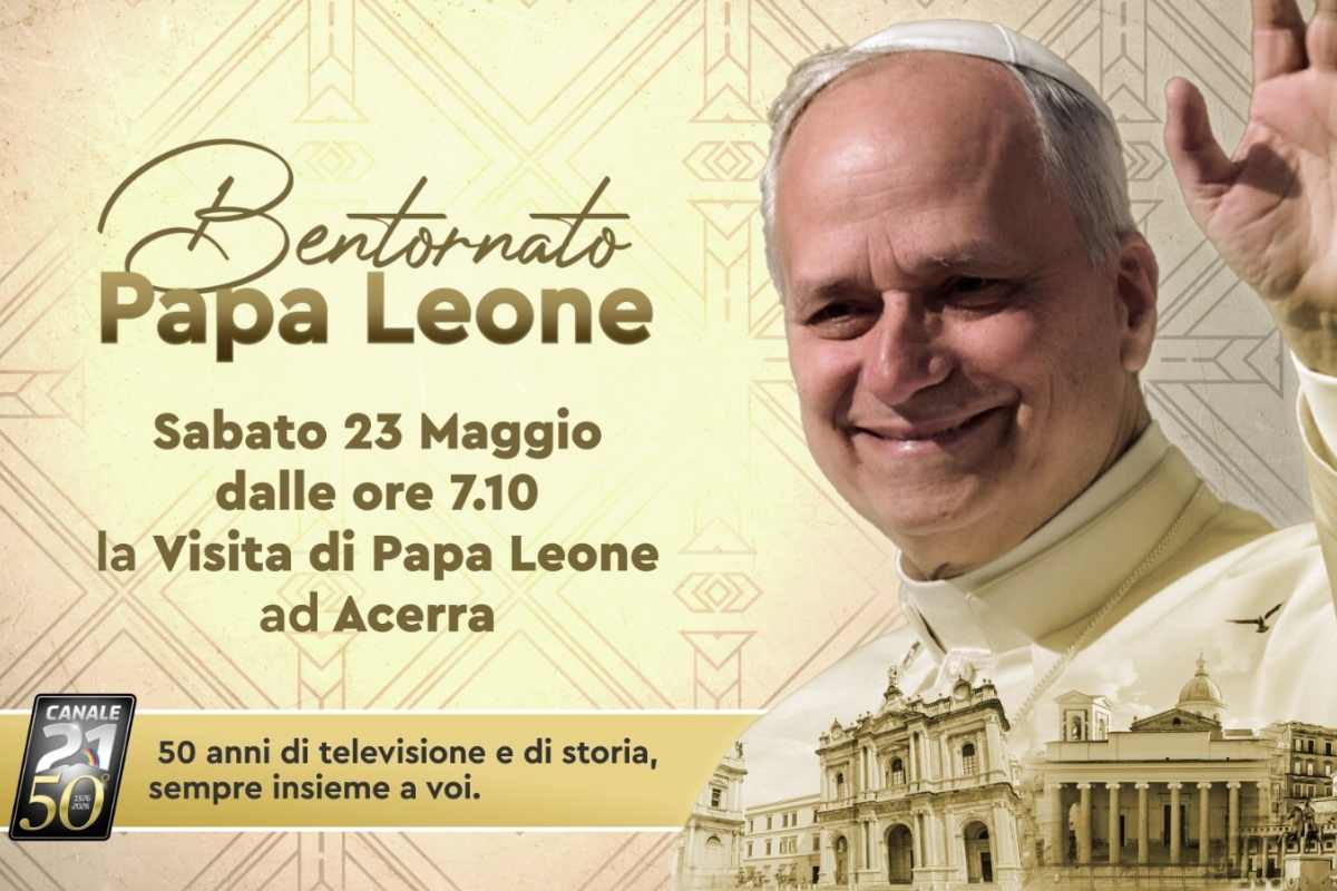 Papa Leone XIV ad Acerra sabato 23 maggio: diretta su Canale 21