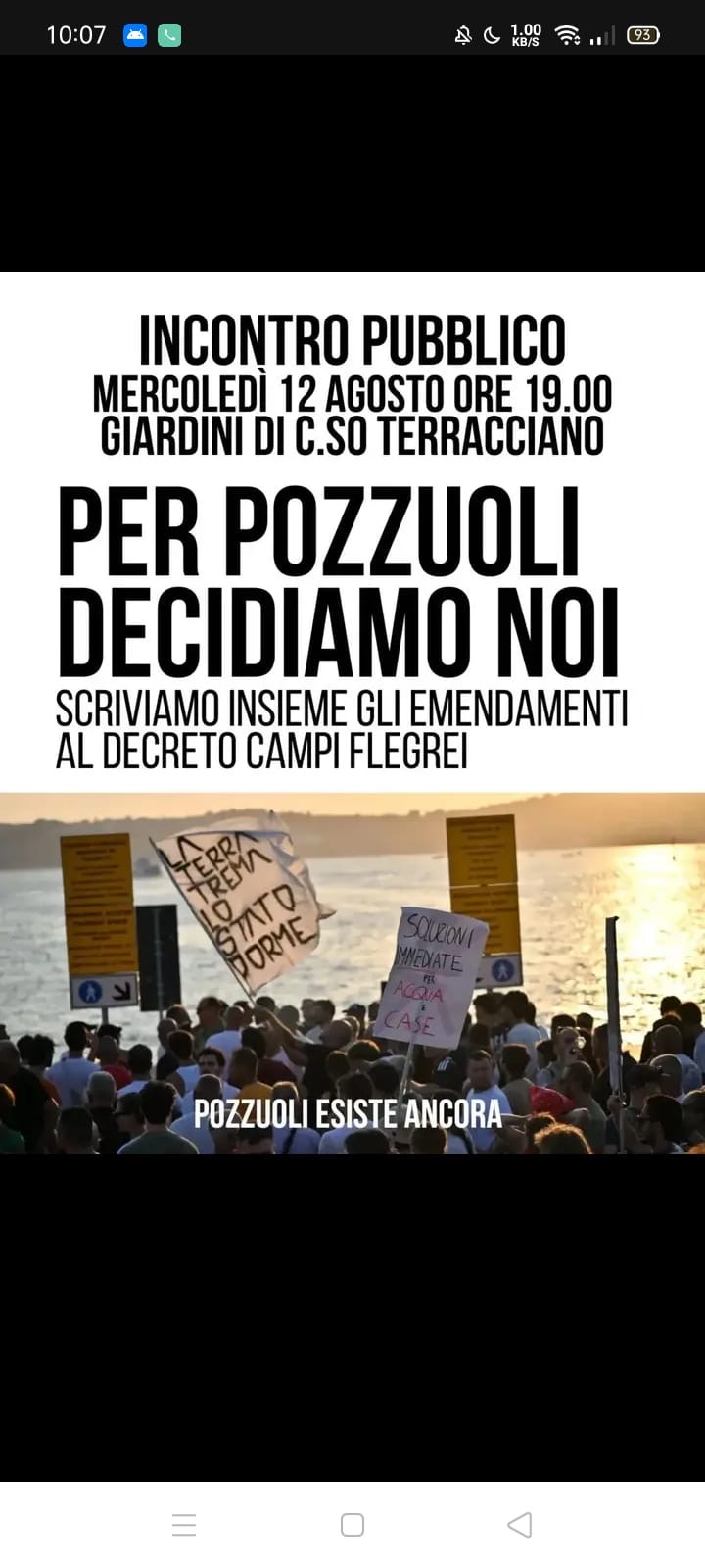 Incontro pubblico a Pozzuoli alle 19.00